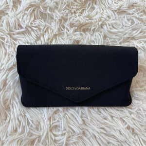 Dolce & Gabbana Black Magnetic Snap Close Eyeglass/Sunglass Case Pouch